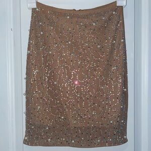 Beautiful Nude Jeweled Skirt NWT. Size XS